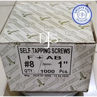 FAB (+) 8X1" 1BOX WHITE TAPPING SCREW FAB 8X1" SCREW fh (+) WHITE 8X1" 2.5CM