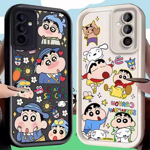 C-Crayon S-ShinChan Case for Samsung Galaxy S25 Ultra Plus S24 S23 S22 S21 S20 FE A73 A72 A71 A56 A5