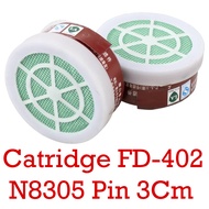 POWERCOM Replacement Filter Cartridge for Gas Mask Respirator N8305 Organic FD-402 Pin 3cm