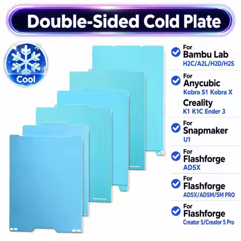 Glacier Cold Plate For Bambu Lab H2D H2S A1 P1 X1C P2S H2C Cool Build Plate For Anycubic Kobra S1 Ko