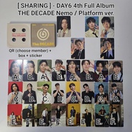 [ SHARING NEMO | READY NEW OFFICIAL ] DAY6 - 4th Full Album [ The DECADE ] QR Photocard Sungjin Youn