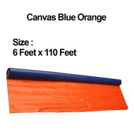 Made in Korea / Canvas Roll Korea PE Tarpaulin / Blue Orange / Canopy Tent / Kanvas Biru Oren / Kanopi Khemah