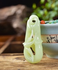 秒殺價 天然和田玉黃口料竹節