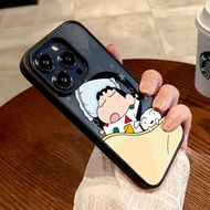 Magnetic phone case for iPhone 11 12 14 Pro XS Max XR iPhone 14 15 Plus Shin-chan pencil 16 14 15 Pr