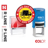 SAME DAY POS * Rubber Stamp * COLOP Self-Inking Round | Printer Line Stamp R12 | R17 | R24 | R30 | R