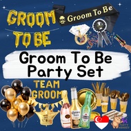 [SG SELLER] Groom to be Party Decoration Bachelor Balloon Decor Sash Team Groom Confetti Popper