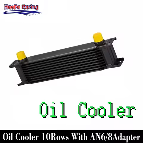 Universal AN6 AN8 AN10 Oil Cooler 10Rows Aluminum British Style Car Engine Cooling Radiator With Fem