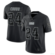 fux NFL Cleveland Browns Jersey Nick Chubb Football Tshirt Black RFLCTV Sports Tee Fans Edition