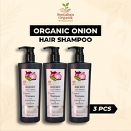 Natureal Organic Onion Shampoo 3pcs – Onion Shampoo Reduces Hair Fall and Strengthen Hair Roots