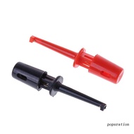POP New 1 Pair Single Hook Clip Test Probe Lead Wire Mini Grabber Kit For Multimeter