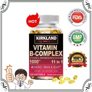 KIRK--LAND Vitamin B complex capsules 11 in 1 Vitamin B Complex Vitamin C Choline Inositol Supports 