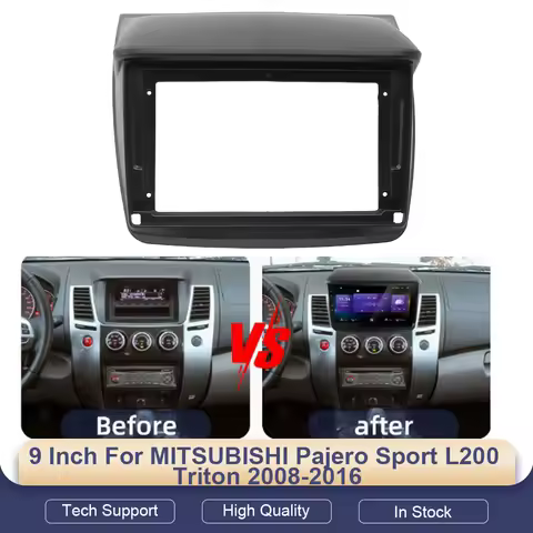9 Inch For MITSUBISHI Pajero Sport L200 Triton 2008-2016 Car Radio 2 Din Panel GPS MP5 Stereo Androi