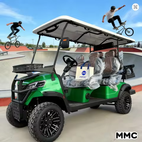 Electric golf carts with multiple power options, 2/4/6/8 seats, 48V, 60V, 72V, 5kW, 7kW, MMC customi