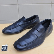 ส่งฟรี 9.5Us 27.5cm รองเท้า Tods Leather Loafers Pre-owned Authentic