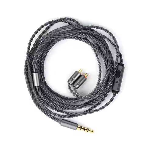 Tripowin Grace Detachable Earphone Cable with Microphone Silver-plated Oxygen Free Copper OFC Olina 