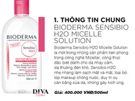 Nước Tẩy Trang Bioderma Dành Cho Da Nhạy Cảm Sensibio H2O 500ml
