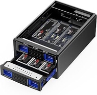 CENMATE 6-Bay NVMe M.2 Enclosure USB 3.2 10Gbps SSD Enclosure for M / M+B Key in 2230/42/60/80/110 w