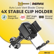 REMAX Mobile Phone Holder 360 Rotating Air Vent Phone Bracket RM-C62 Pemegang Telefon Kereta 360 Hp 
