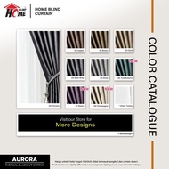 HOMEBLIND AURORA Langsir Raya 2026 Blackout Tinggi 260cm Siap Jahit Cangkuk & Ring (Aurora Ready Mad