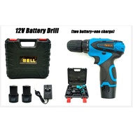 BELL 12V Electric Drill Cordless Screwdriver Lithium Battery Drill Cordless Screwdriver Power Tools 