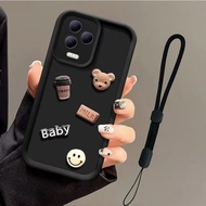 Silicone Soft Case Cartoon Doll Case 3D Three-Dimensional Case Bracelet Phone Case Suitable for Infi