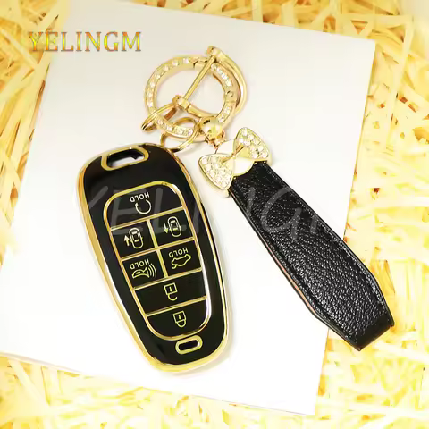 7 Button Key Case for Hyundai Palisade 2023 Tucson Santa Fe 2021 2022 Atos Solaris Prime Nexo Sonata