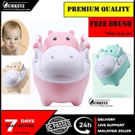 🔥[FREE BRUSH]🔥Little Cow Portable Kids Early Learning Potty Training Simulation Toilet Seat Tandas Duduk Kerusi Budak