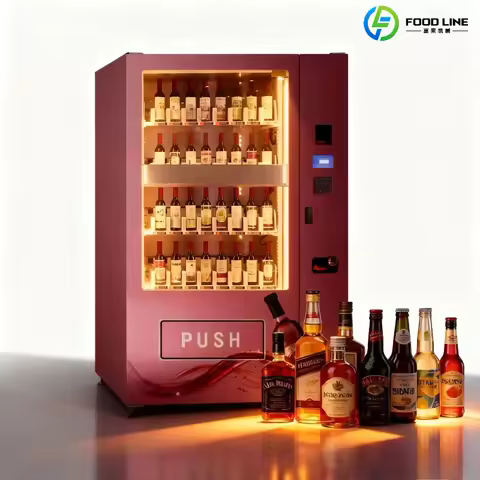 Automatic Beverage Vending Machines with Large Capacity Support Cash & Card Payments for Alcoholic B