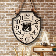 American Style Clock Bar Decoration Retro Creative Simple Wall Clock Digital Wall Clock Living Room 