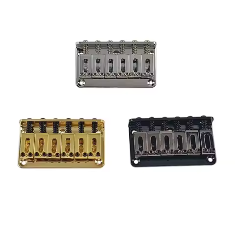 Electric Guitar Fixed Bridge, Zinc Alloy 6 String Guitar Bridge Roller Tailpiece G99D