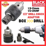 Black Hardware Impact Wrench Adapter Drill Chuck Adapter Kepala Drill Chuck Head Impact Drill Chuck 