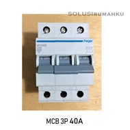 MCB 3 PHASE HAGER 40A / FUSE 3 PAS 40 AMPERE / MCB 3P 40 A