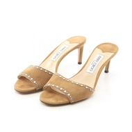 รองเท้าแตะ Jimmy Choo JIMMY CHOO มือสอง ประดับเพชรเทียม หนังกลับ สำหรับผู้หญิง สภาพใช้งานแล้ว (เกรด 