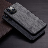 Case for iPhone 12 Mini 12 Pro max bamboo wood pattern Leather phone cover Luxury coque for iphone 12 pro max case capa
