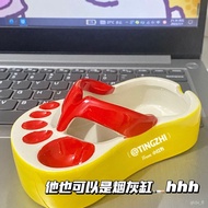 YQ31 insXiaohongshu Same Style French Fries Plate Funny Fun Ceramic Slippers Ashtray Cute Flip-Flops Decoration