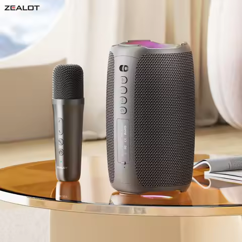 Zealot_S61M Karaoke Machine Portable bluetooth speaker with 1-2 Wireless Microphones bluetooth 5.3 H