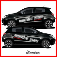 สติ๊กเกอร์ลายข้างซิ่งMITSUBISHI MIRAGE มิตซูบิชิมิราจ สติ๊กเกอร์ติดรถ ชุดแต่งมิตซูบิชิ มิราจ sticker