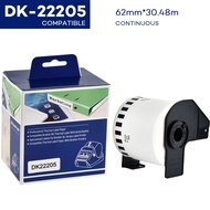 Fast Label Continuous Paper Tape Model DK-22205 Size 62mm x 30.48m DK-22205