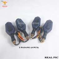 BOCAHRACING - [BERGARANSI] Lampu Sein Sen LED Variasi 2 Sisi Universal Motor R15 CBR150 CB150R Gsx15