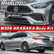 AKASAKA ชุดกันชนหน้าสำหรับ W206กระโปรงข้างสปอยเลอร์ด้านหลังสำหรับ Mercedes Benz C Class W206 2022-20