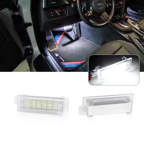 2Pcs CANbus LED Courtesy Footwell Under Door Light 63316972605 For BMW E60 E87 E70 E90 E92 E63 E65 E
