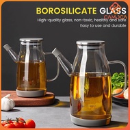 Cc 600ml/800ml/1000ml Glass Oil Bottle Cooking Oil Vinegar Soy Sauce Bottle Leak Proof Kitchen Tool