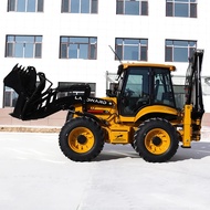 Europe Agricultural Backhoe Loader 4WD All-In-One Excavating Tractor Small Diesel Backhoe Digger Min