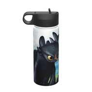 How To Train Your Dragon 18OZ 304 Insulated stainless steel kettle with straw 500ML Cold Insulation