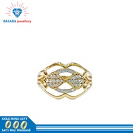 Cincin Wanita Emas Asli 375/ cincin emas kuning/rosegold