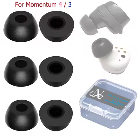 3Pairs Premium Eartips for Sennheiser Momentum True Wireless 4 Memory Foam Tips Ear Pads to Avoid Fa