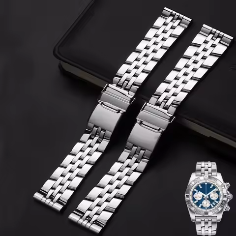 Solid Stainless Steel Watchband 20mm 22mm 24mm Bracelet For Breitling Watch For AVENGER NAVITIMER SU