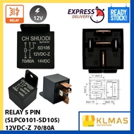 RELAY 5 PIN SLPC0101-SD105 12VDC-Z 70/80A