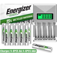 【Free Storage Box】4-8PCS AA/AAA Rechargeable Battery 900mAh 2450Ah with Storag Box Universal Display