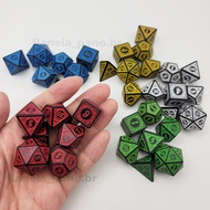 7 Pieces Dice Set D4 D6 D8 D10 D% D12 D20 Acrylic Board Entertainment Party Game Resin Family Game D